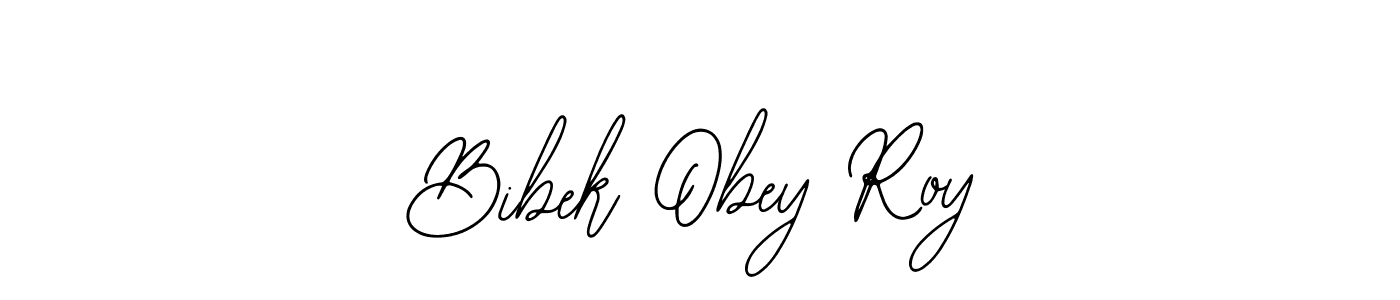 The best way (Bearetta-2O07w) to make a short signature is to pick only two or three words in your name. The name Bibek Obey Roy include a total of six letters. For converting this name. Bibek Obey Roy signature style 12 images and pictures png