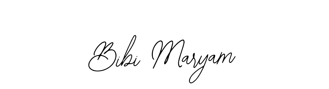 You should practise on your own different ways (Bearetta-2O07w) to write your name (Bibi Maryam) in signature. don't let someone else do it for you. Bibi Maryam signature style 12 images and pictures png