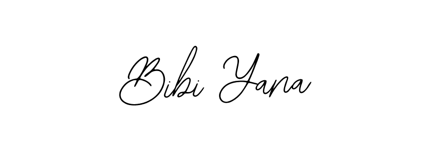 Use a signature maker to create a handwritten signature online. With this signature software, you can design (Bearetta-2O07w) your own signature for name Bibi Yana. Bibi Yana signature style 12 images and pictures png