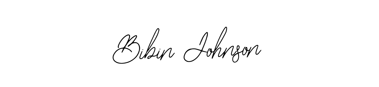 How to make Bibin Johnson name signature. Use Bearetta-2O07w style for creating short signs online. This is the latest handwritten sign. Bibin Johnson signature style 12 images and pictures png