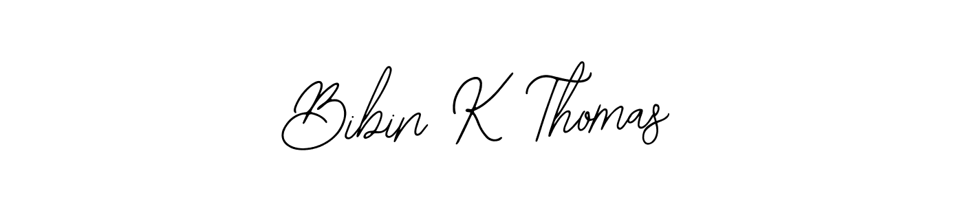 Use a signature maker to create a handwritten signature online. With this signature software, you can design (Bearetta-2O07w) your own signature for name Bibin K Thomas. Bibin K Thomas signature style 12 images and pictures png