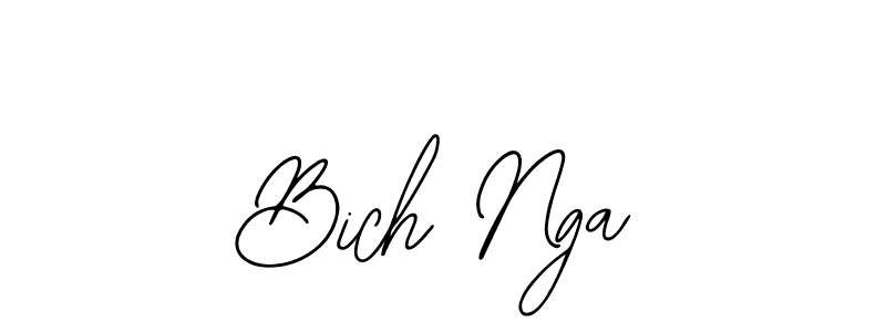 How to make Bich Nga name signature. Use Bearetta-2O07w style for creating short signs online. This is the latest handwritten sign. Bich Nga signature style 12 images and pictures png