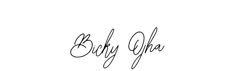 How to make Bicky Ojha signature? Bearetta-2O07w is a professional autograph style. Create handwritten signature for Bicky Ojha name. Bicky Ojha signature style 12 images and pictures png