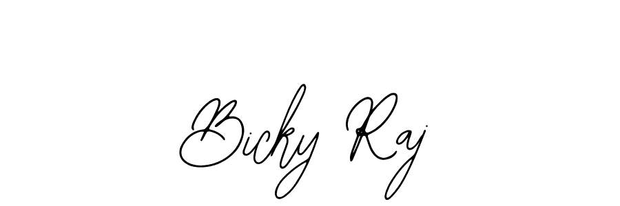 Bearetta-2O07w is a professional signature style that is perfect for those who want to add a touch of class to their signature. It is also a great choice for those who want to make their signature more unique. Get Bicky Raj name to fancy signature for free. Bicky Raj signature style 12 images and pictures png