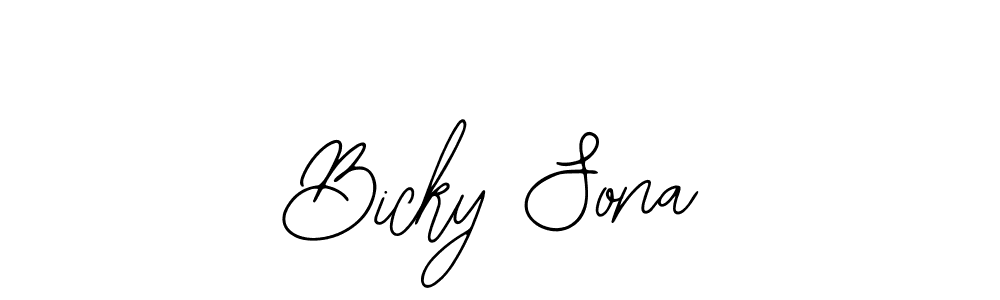 How to Draw Bicky Sona signature style? Bearetta-2O07w is a latest design signature styles for name Bicky Sona. Bicky Sona signature style 12 images and pictures png