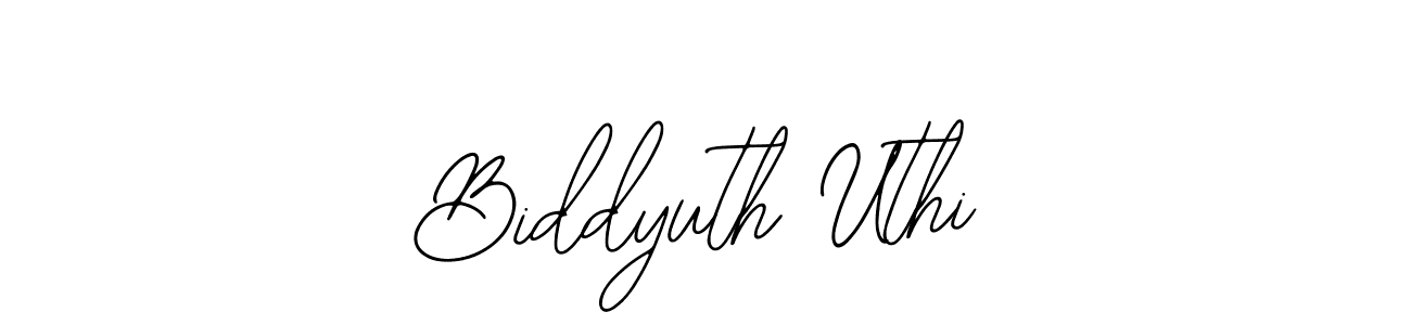 Design your own signature with our free online signature maker. With this signature software, you can create a handwritten (Bearetta-2O07w) signature for name Biddyuth Uthi. Biddyuth Uthi signature style 12 images and pictures png