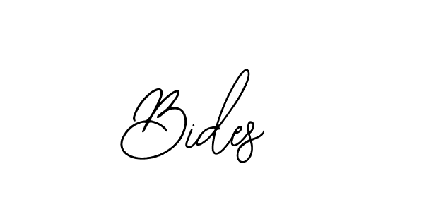 The best way (Bearetta-2O07w) to make a short signature is to pick only two or three words in your name. The name Bides  include a total of six letters. For converting this name. Bides  signature style 12 images and pictures png