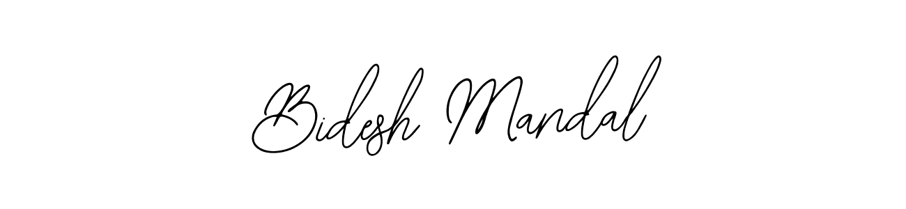 How to make Bidesh Mandal name signature. Use Bearetta-2O07w style for creating short signs online. This is the latest handwritten sign. Bidesh Mandal signature style 12 images and pictures png