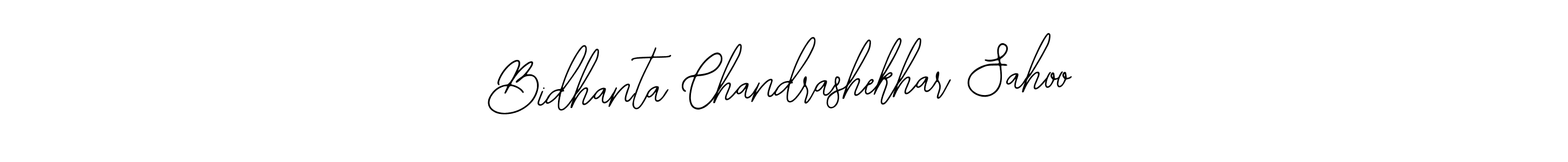 How to make Bidhanta Chandrashekhar Sahoo name signature. Use Bearetta-2O07w style for creating short signs online. This is the latest handwritten sign. Bidhanta Chandrashekhar Sahoo signature style 12 images and pictures png