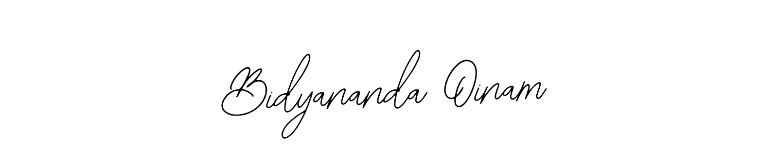 Use a signature maker to create a handwritten signature online. With this signature software, you can design (Bearetta-2O07w) your own signature for name Bidyananda Oinam. Bidyananda Oinam signature style 12 images and pictures png