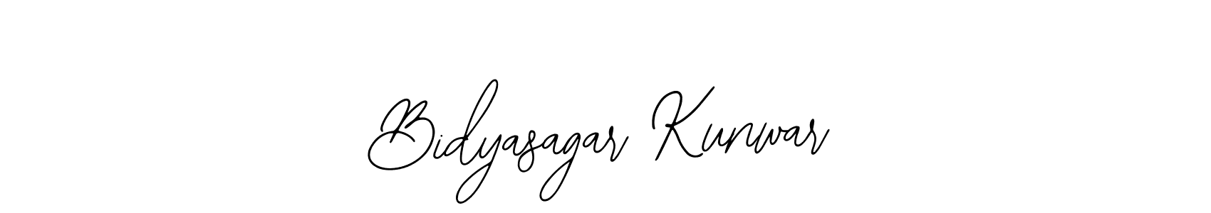 Also we have Bidyasagar Kunwar name is the best signature style. Create professional handwritten signature collection using Bearetta-2O07w autograph style. Bidyasagar Kunwar signature style 12 images and pictures png