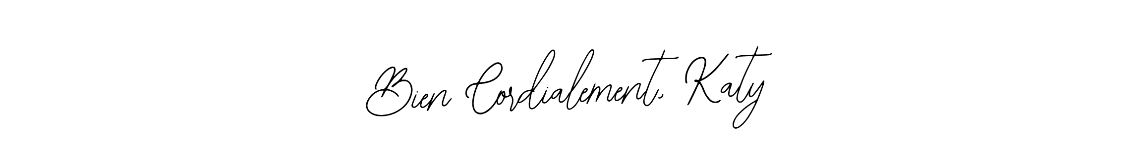 You can use this online signature creator to create a handwritten signature for the name Bien Cordialement, Katy. This is the best online autograph maker. Bien Cordialement, Katy signature style 12 images and pictures png
