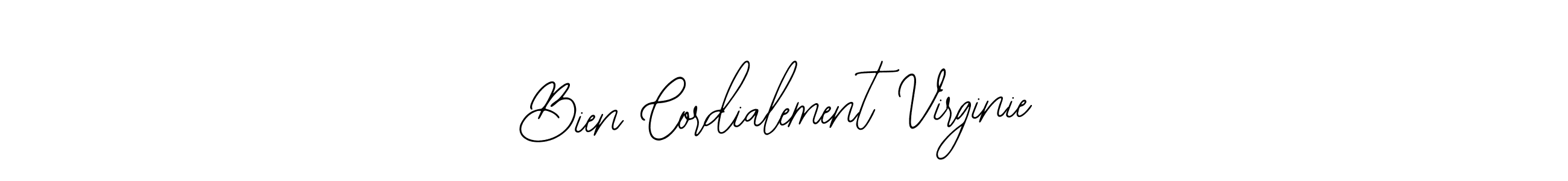 Create a beautiful signature design for name Bien Cordialement Virginie. With this signature (Bearetta-2O07w) fonts, you can make a handwritten signature for free. Bien Cordialement Virginie signature style 12 images and pictures png