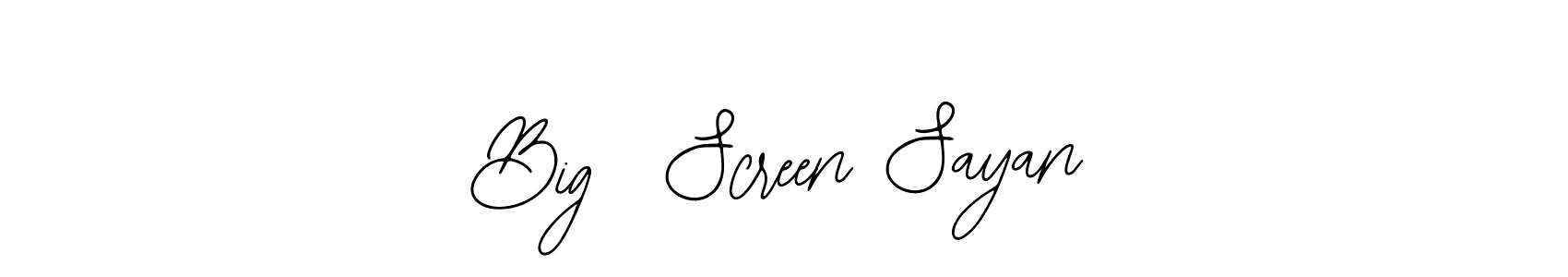 See photos of Big  Screen Sayan official signature by Spectra . Check more albums & portfolios. Read reviews & check more about Bearetta-2O07w font. Big  Screen Sayan signature style 12 images and pictures png