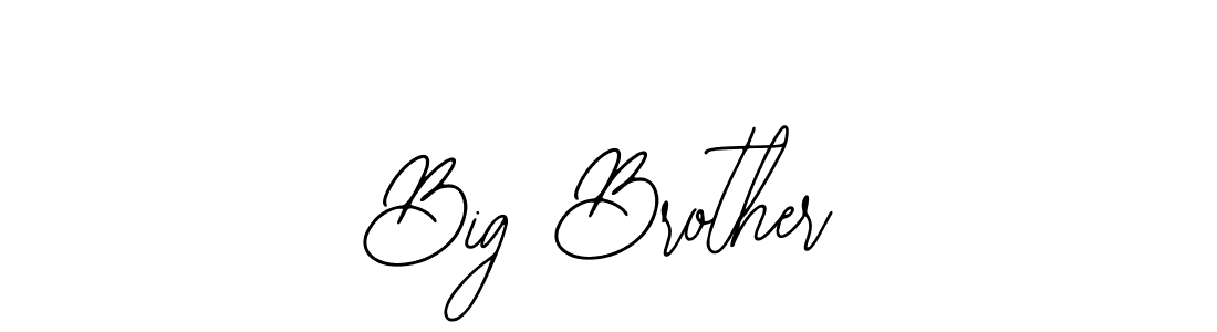 Design your own signature with our free online signature maker. With this signature software, you can create a handwritten (Bearetta-2O07w) signature for name Big Brother. Big Brother signature style 12 images and pictures png