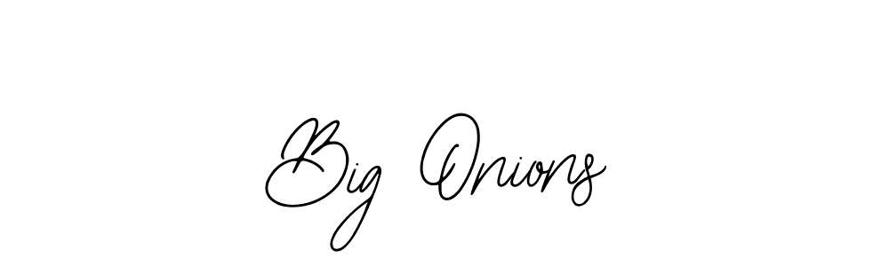 How to make Big Onions name signature. Use Bearetta-2O07w style for creating short signs online. This is the latest handwritten sign. Big Onions signature style 12 images and pictures png