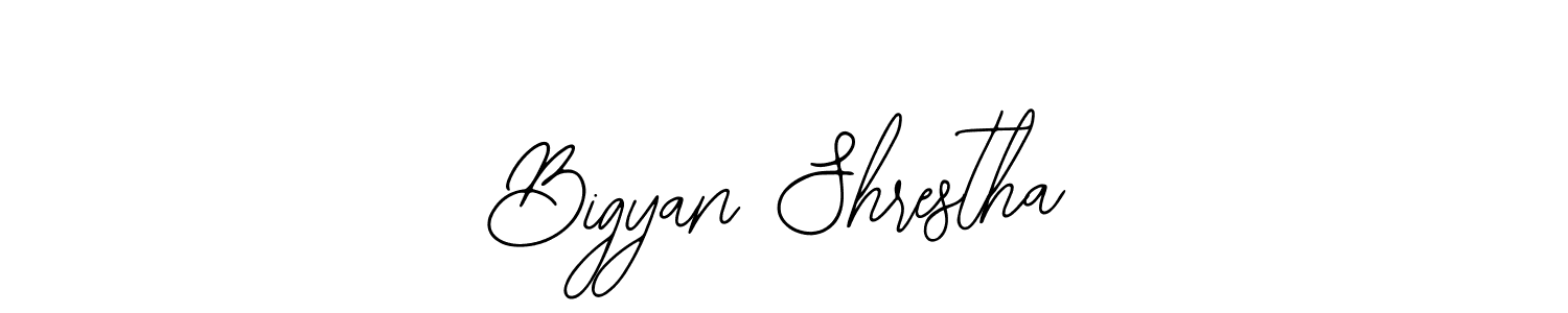 Also we have Bigyan Shrestha name is the best signature style. Create professional handwritten signature collection using Bearetta-2O07w autograph style. Bigyan Shrestha signature style 12 images and pictures png