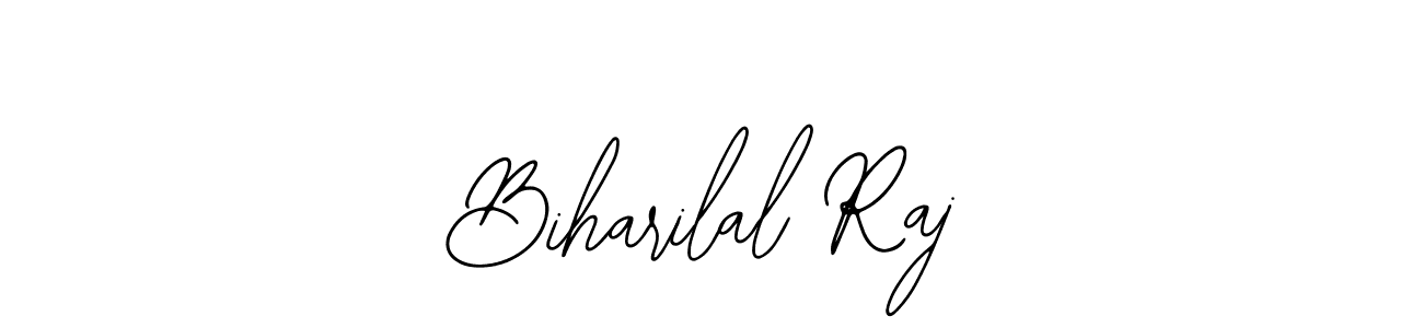 How to make Biharilal Raj name signature. Use Bearetta-2O07w style for creating short signs online. This is the latest handwritten sign. Biharilal Raj signature style 12 images and pictures png