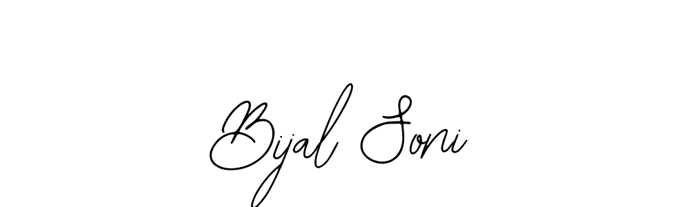 Use a signature maker to create a handwritten signature online. With this signature software, you can design (Bearetta-2O07w) your own signature for name Bijal Soni. Bijal Soni signature style 12 images and pictures png