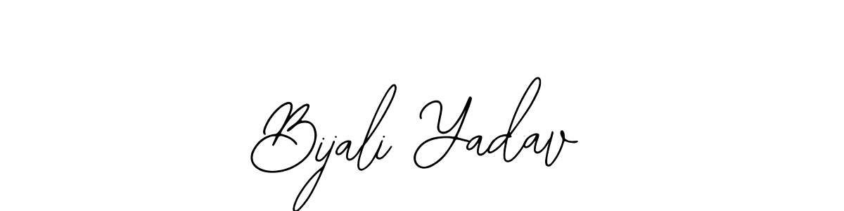 The best way (Bearetta-2O07w) to make a short signature is to pick only two or three words in your name. The name Bijali Yadav include a total of six letters. For converting this name. Bijali Yadav signature style 12 images and pictures png