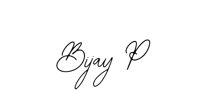 Also we have Bijay P name is the best signature style. Create professional handwritten signature collection using Bearetta-2O07w autograph style. Bijay P signature style 12 images and pictures png