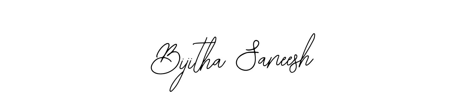 You should practise on your own different ways (Bearetta-2O07w) to write your name (Bijitha Saneesh) in signature. don't let someone else do it for you. Bijitha Saneesh signature style 12 images and pictures png