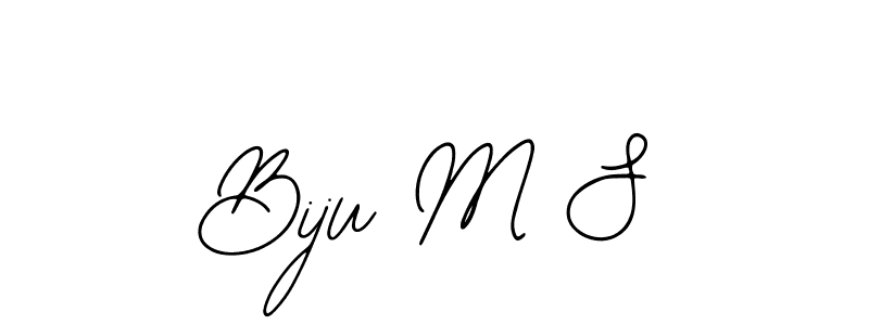 Use a signature maker to create a handwritten signature online. With this signature software, you can design (Bearetta-2O07w) your own signature for name Biju M S. Biju M S signature style 12 images and pictures png