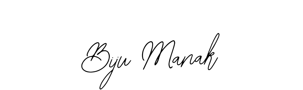 You should practise on your own different ways (Bearetta-2O07w) to write your name (Biju Manak) in signature. don't let someone else do it for you. Biju Manak signature style 12 images and pictures png