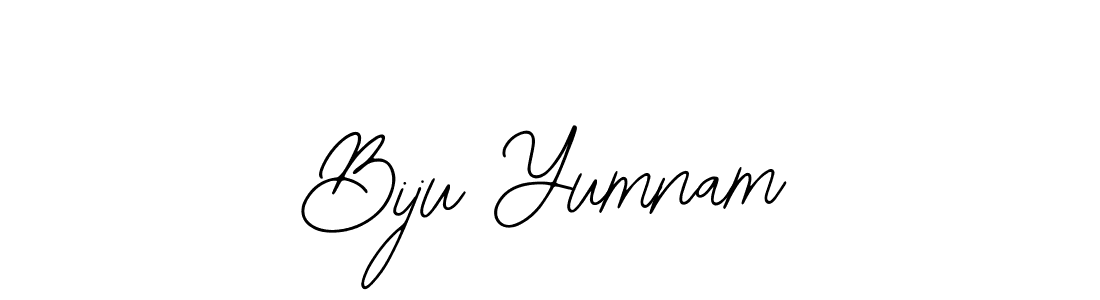 How to make Biju Yumnam name signature. Use Bearetta-2O07w style for creating short signs online. This is the latest handwritten sign. Biju Yumnam signature style 12 images and pictures png