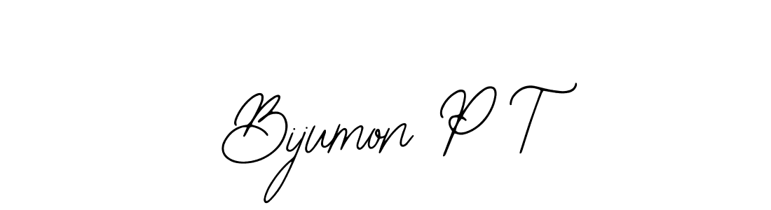 Use a signature maker to create a handwritten signature online. With this signature software, you can design (Bearetta-2O07w) your own signature for name Bijumon P T. Bijumon P T signature style 12 images and pictures png