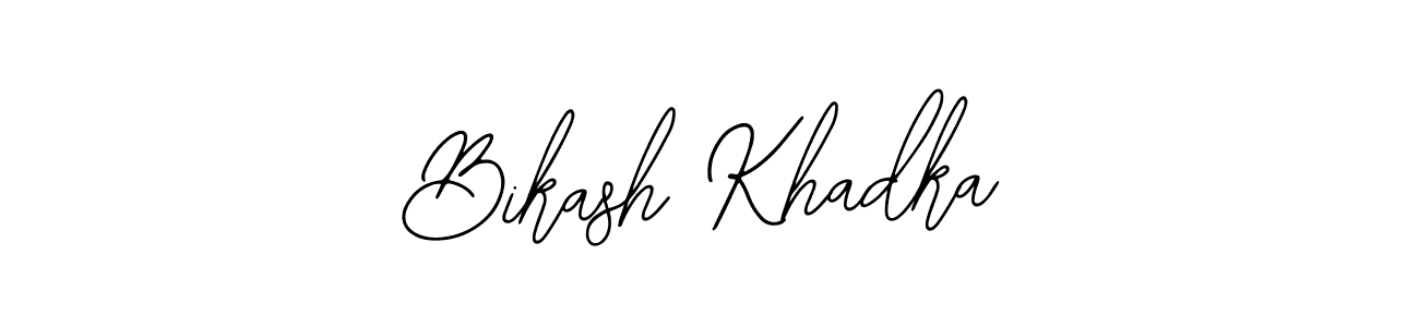 How to make Bikash Khadka name signature. Use Bearetta-2O07w style for creating short signs online. This is the latest handwritten sign. Bikash Khadka signature style 12 images and pictures png