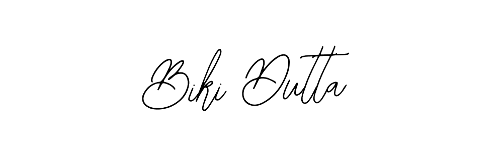 Design your own signature with our free online signature maker. With this signature software, you can create a handwritten (Bearetta-2O07w) signature for name Biki Dutta. Biki Dutta signature style 12 images and pictures png