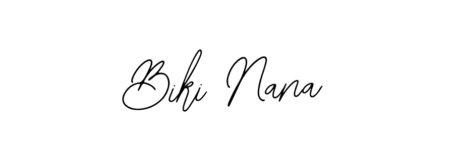 You should practise on your own different ways (Bearetta-2O07w) to write your name (Biki Nana) in signature. don't let someone else do it for you. Biki Nana signature style 12 images and pictures png