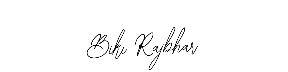 How to make Biki Rajbhar name signature. Use Bearetta-2O07w style for creating short signs online. This is the latest handwritten sign. Biki Rajbhar signature style 12 images and pictures png