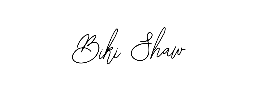 Use a signature maker to create a handwritten signature online. With this signature software, you can design (Bearetta-2O07w) your own signature for name Biki Shaw. Biki Shaw signature style 12 images and pictures png