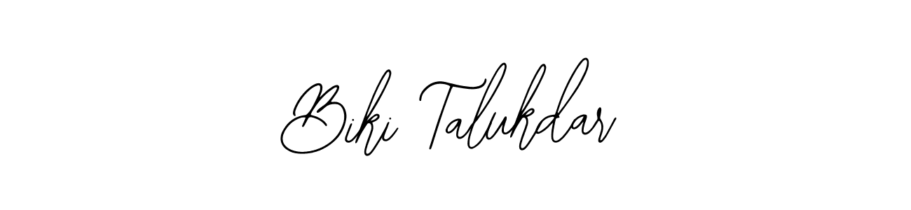 The best way (Bearetta-2O07w) to make a short signature is to pick only two or three words in your name. The name Biki Talukdar include a total of six letters. For converting this name. Biki Talukdar signature style 12 images and pictures png