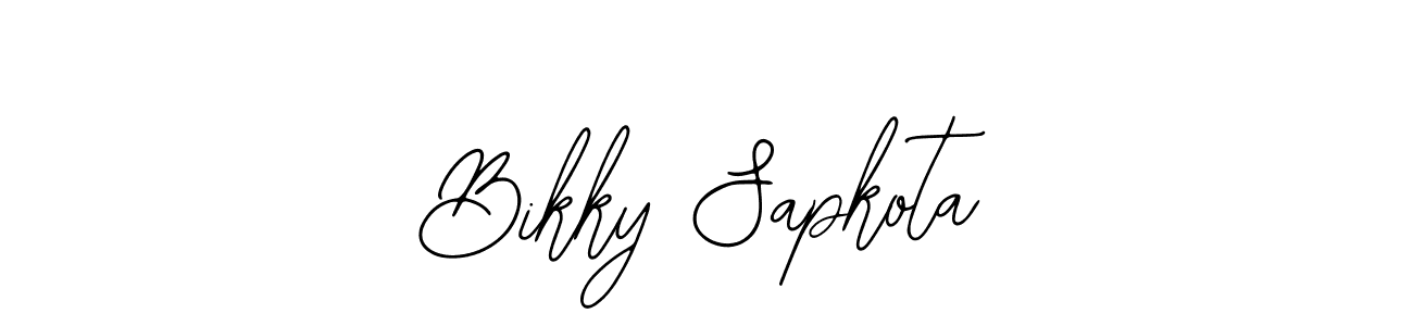 How to make Bikky Sapkota signature? Bearetta-2O07w is a professional autograph style. Create handwritten signature for Bikky Sapkota name. Bikky Sapkota signature style 12 images and pictures png