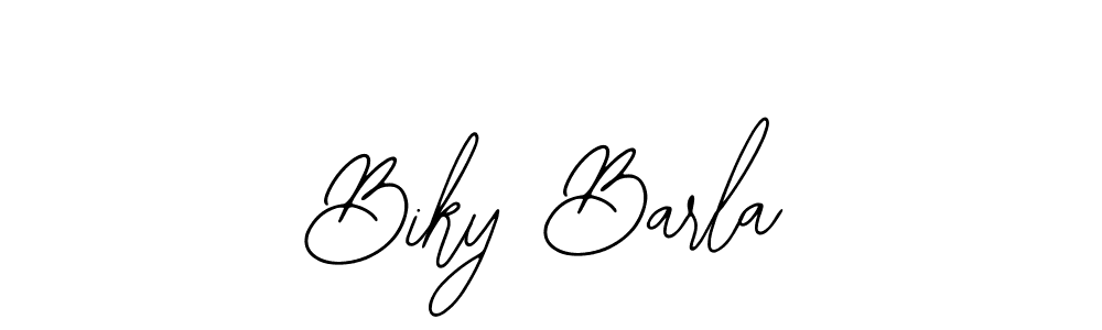 Use a signature maker to create a handwritten signature online. With this signature software, you can design (Bearetta-2O07w) your own signature for name Biky Barla. Biky Barla signature style 12 images and pictures png