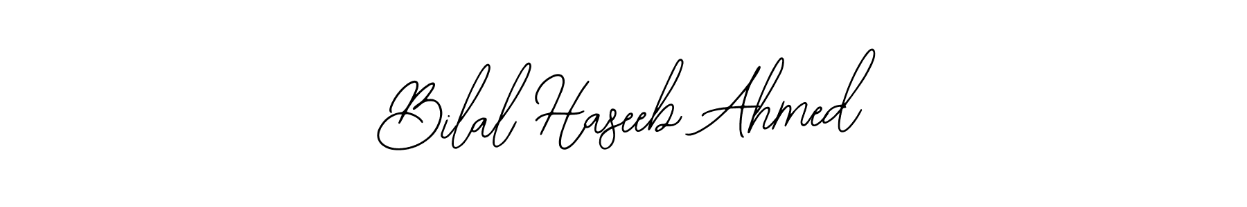 Also You can easily find your signature by using the search form. We will create Bilal Haseeb Ahmed name handwritten signature images for you free of cost using Bearetta-2O07w sign style. Bilal Haseeb Ahmed signature style 12 images and pictures png