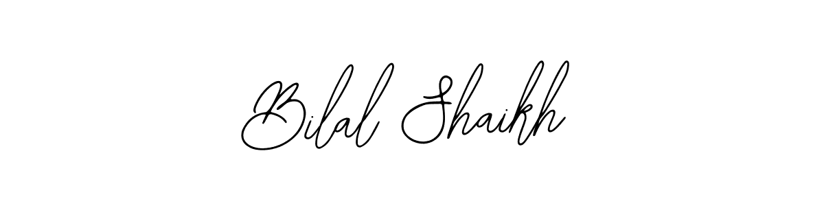 How to make Bilal Shaikh name signature. Use Bearetta-2O07w style for creating short signs online. This is the latest handwritten sign. Bilal Shaikh signature style 12 images and pictures png