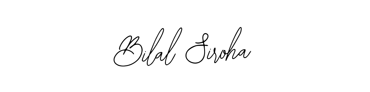 How to make Bilal Siroha name signature. Use Bearetta-2O07w style for creating short signs online. This is the latest handwritten sign. Bilal Siroha signature style 12 images and pictures png