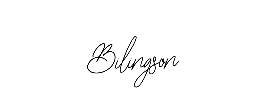 Design your own signature with our free online signature maker. With this signature software, you can create a handwritten (Bearetta-2O07w) signature for name Bilingson. Bilingson signature style 12 images and pictures png