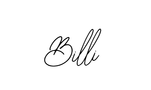 Design your own signature with our free online signature maker. With this signature software, you can create a handwritten (Bearetta-2O07w) signature for name Billi. Billi signature style 12 images and pictures png