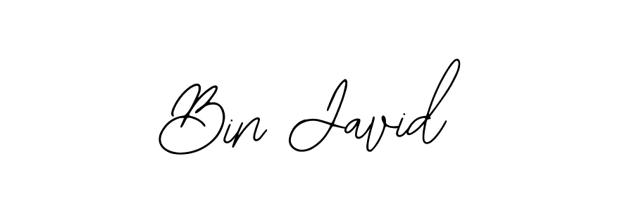 Also You can easily find your signature by using the search form. We will create Bin Javid name handwritten signature images for you free of cost using Bearetta-2O07w sign style. Bin Javid signature style 12 images and pictures png