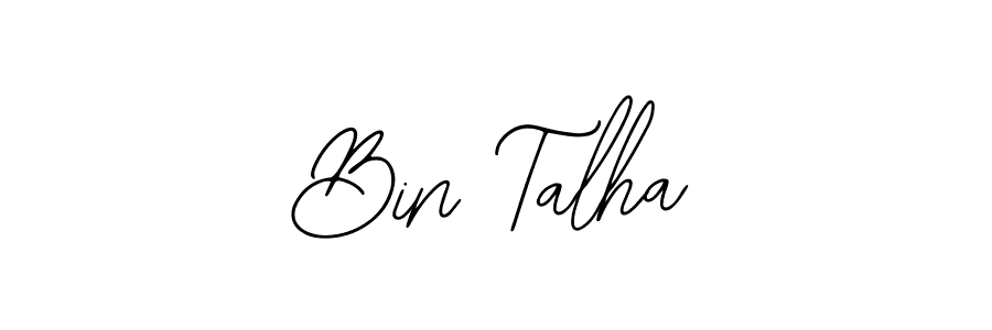 Use a signature maker to create a handwritten signature online. With this signature software, you can design (Bearetta-2O07w) your own signature for name Bin Talha. Bin Talha signature style 12 images and pictures png