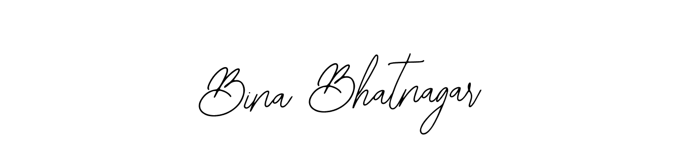 Also You can easily find your signature by using the search form. We will create Bina Bhatnagar name handwritten signature images for you free of cost using Bearetta-2O07w sign style. Bina Bhatnagar signature style 12 images and pictures png