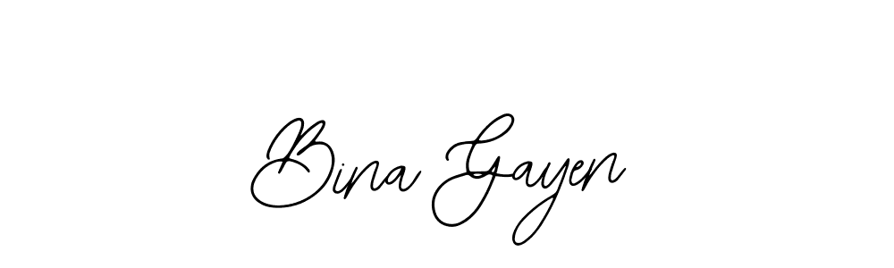 How to make Bina Gayen signature? Bearetta-2O07w is a professional autograph style. Create handwritten signature for Bina Gayen name. Bina Gayen signature style 12 images and pictures png