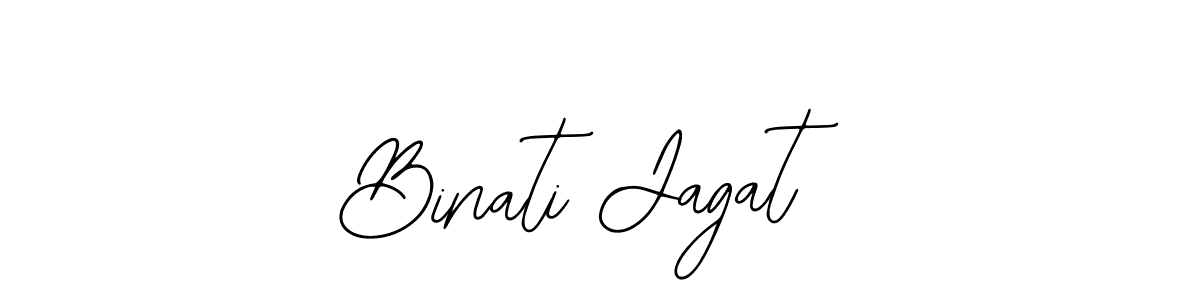 Use a signature maker to create a handwritten signature online. With this signature software, you can design (Bearetta-2O07w) your own signature for name Binati Jagat. Binati Jagat signature style 12 images and pictures png