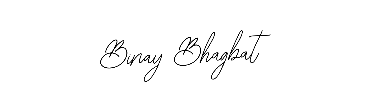 Use a signature maker to create a handwritten signature online. With this signature software, you can design (Bearetta-2O07w) your own signature for name Binay Bhagbat. Binay Bhagbat signature style 12 images and pictures png