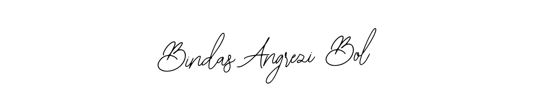 Here are the top 10 professional signature styles for the name Bindas Angrezi Bol. These are the best autograph styles you can use for your name. Bindas Angrezi Bol signature style 12 images and pictures png